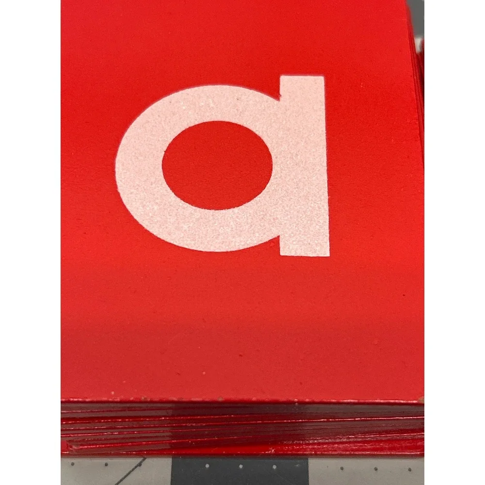 Montessori Sandpaper Letters Educational Red Blue Wooden Box Tactile Sensory